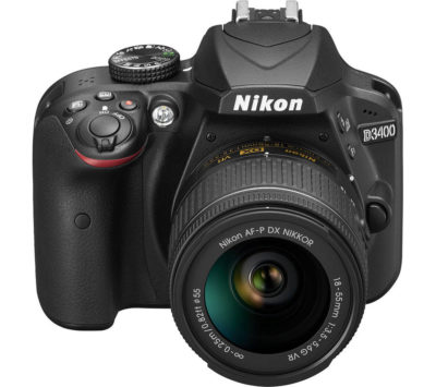 NIKON D3400 DSLR Camera with 18-55 mm f/3.5-5.6 VR Zoom Lens - Black NIKON D3400 DSLR Camera with 18-55 mm f/3.5-5.6 VR Zoom Lens - Black